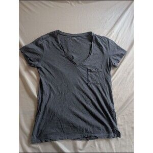 Madewell Charcoal V-Neck Pocket Tee